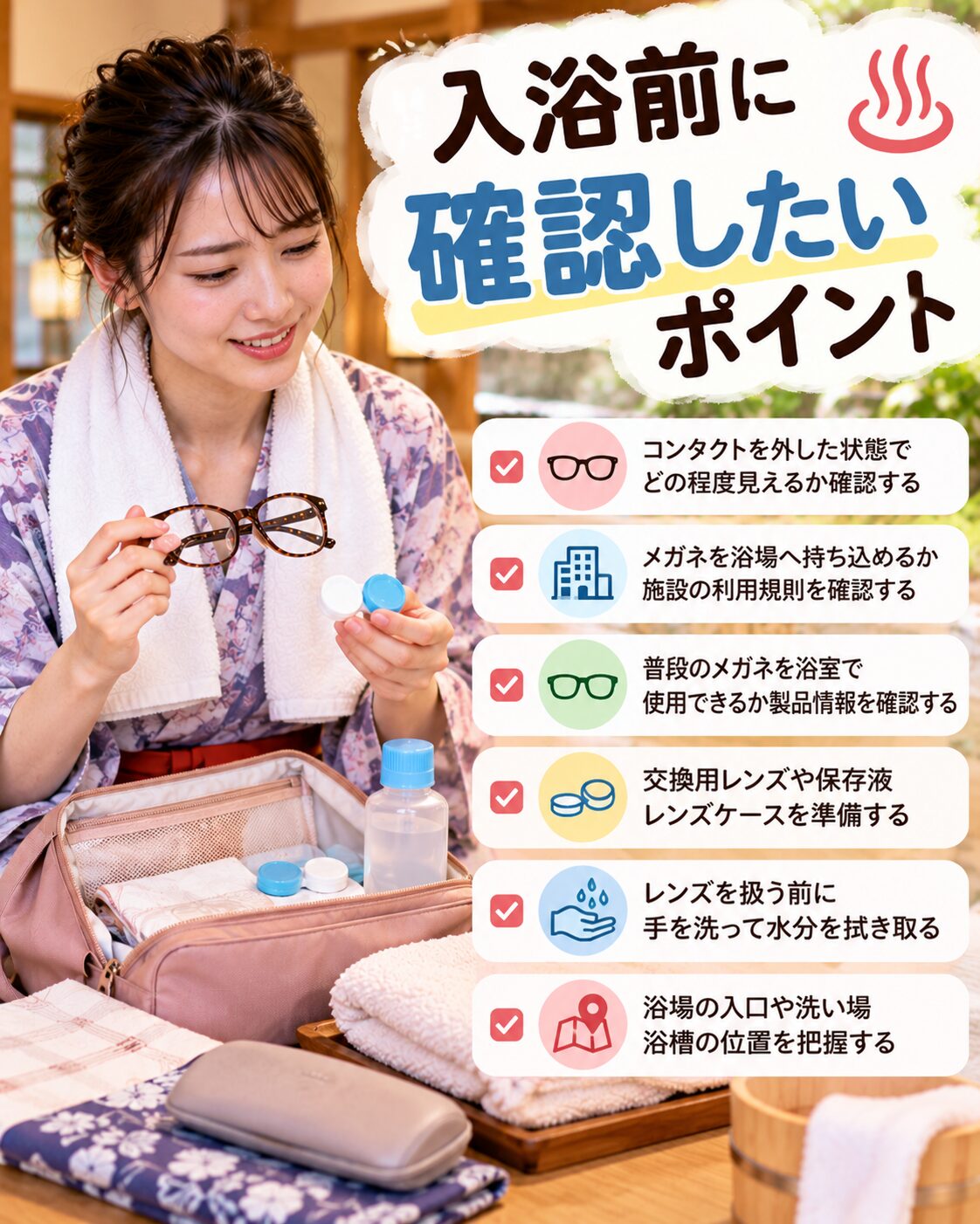 入浴前に確認したいポイント