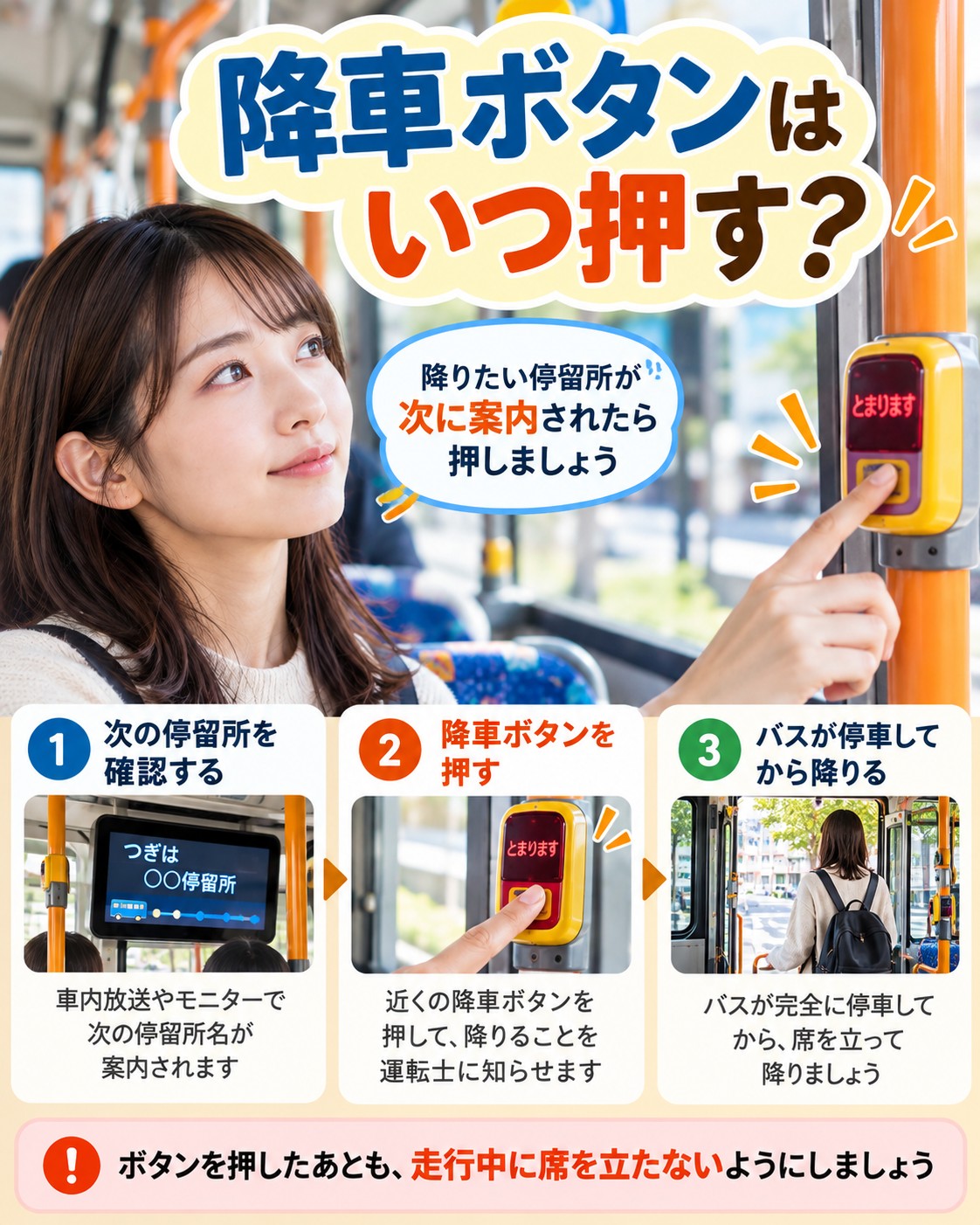 降車ボタンはいつ押す?