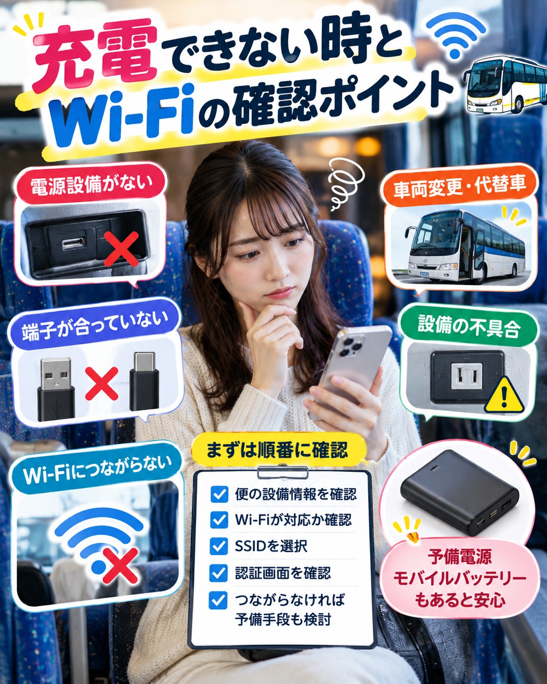 充電できない時とWi-Fiの確認ポイント