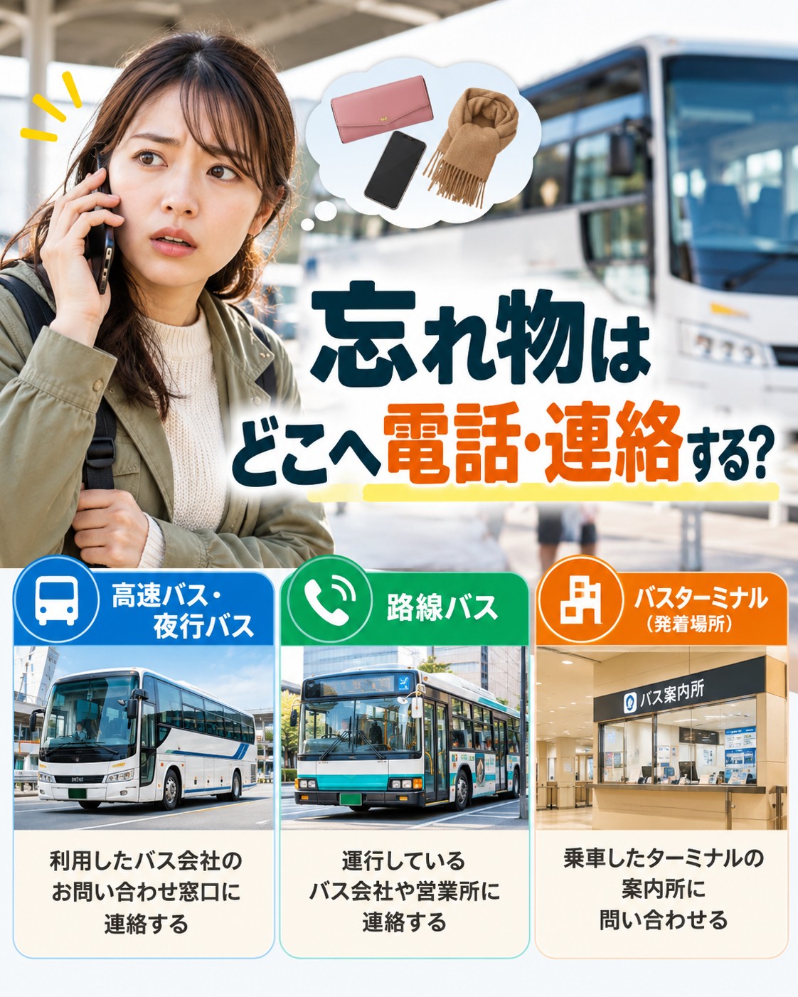 忘れ物はどこへ電話・連絡する?