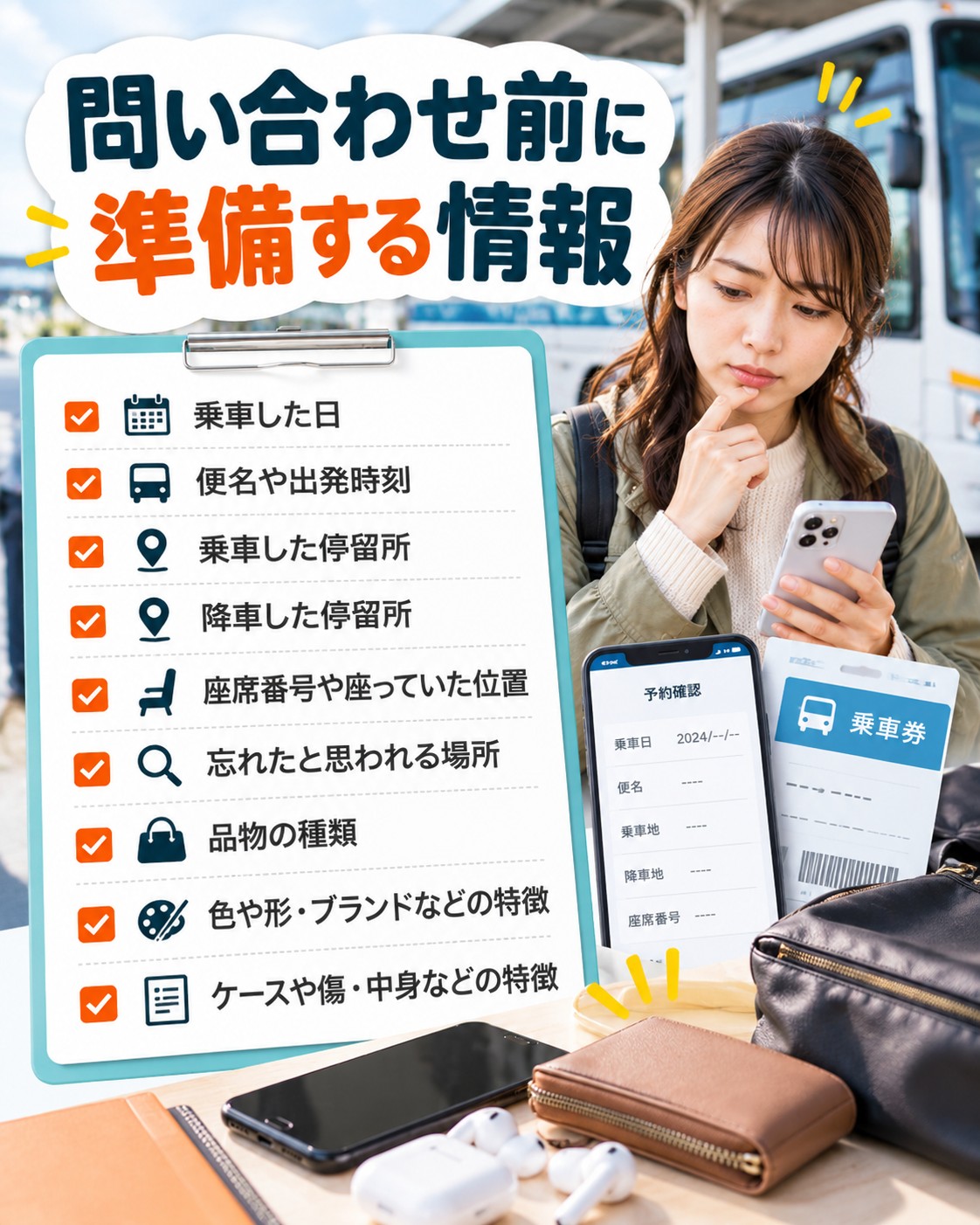 問い合わせ前に準備する情報