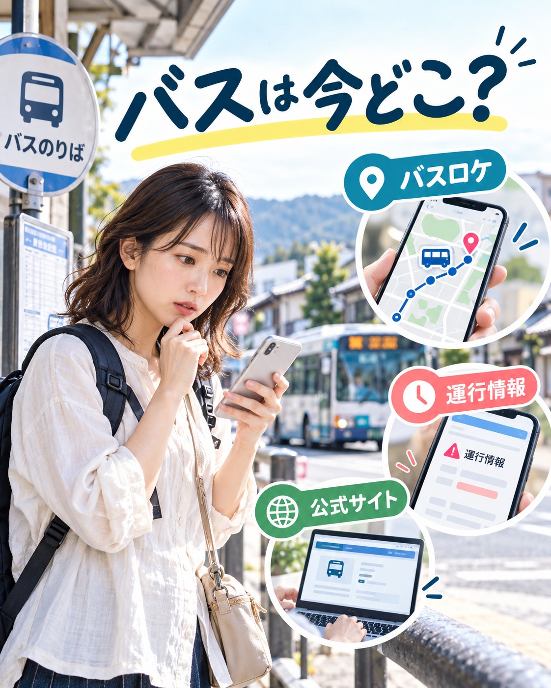 バスの遅延状況と現在地の調べ方