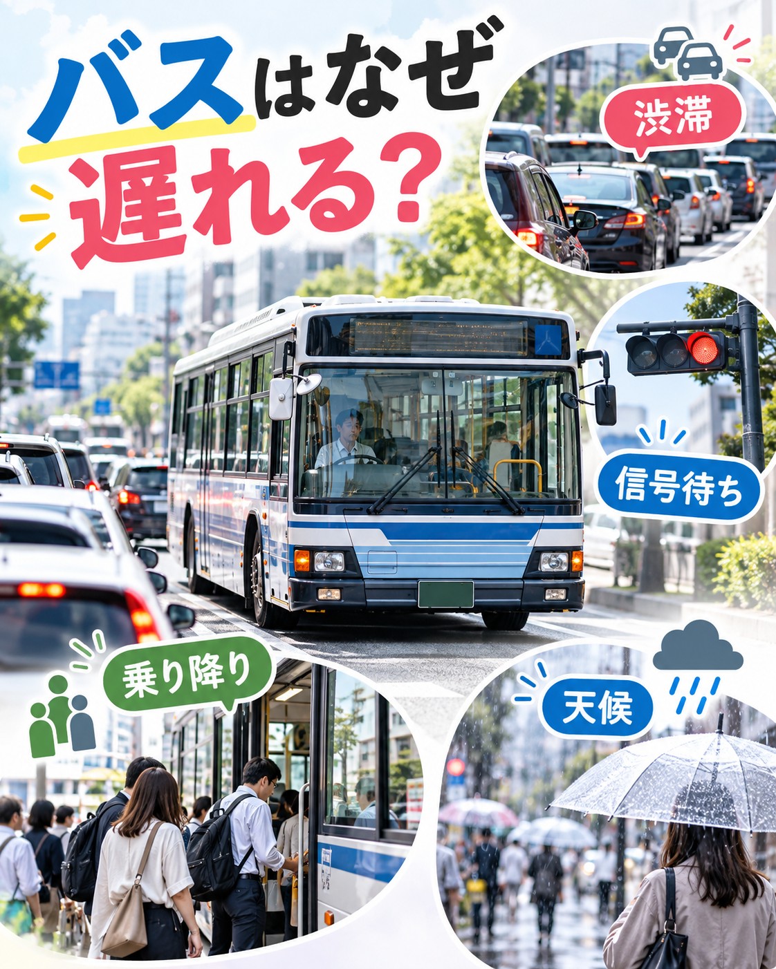 バスが遅れる主な原因