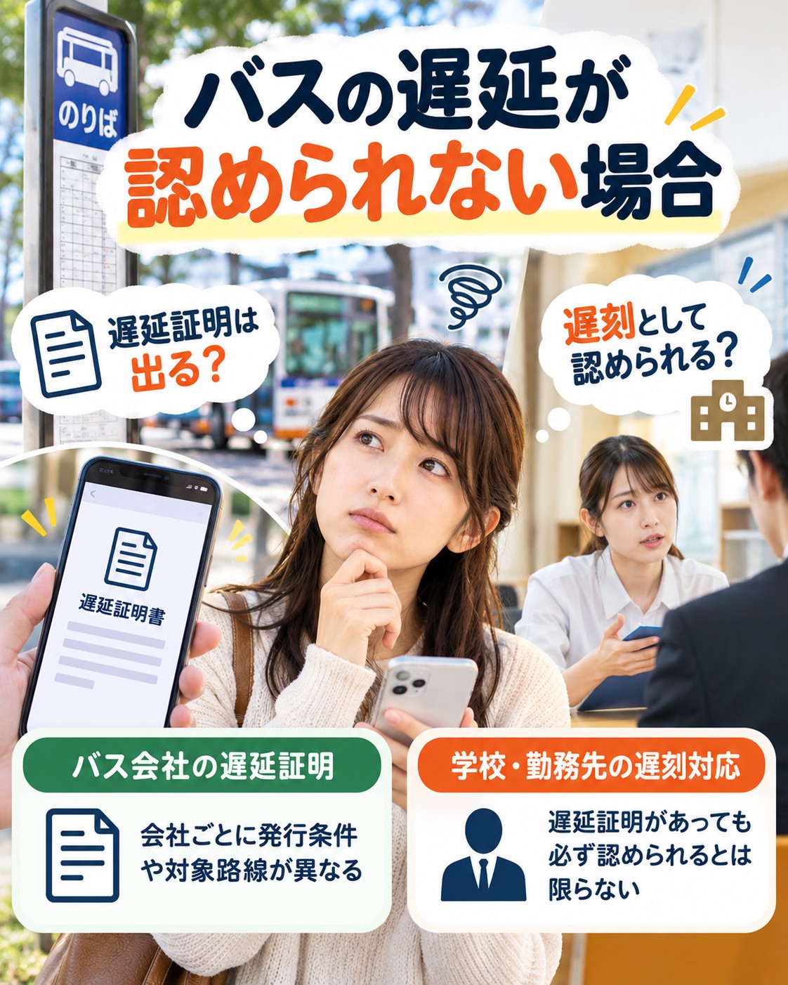 バスの遅延が認められない場合