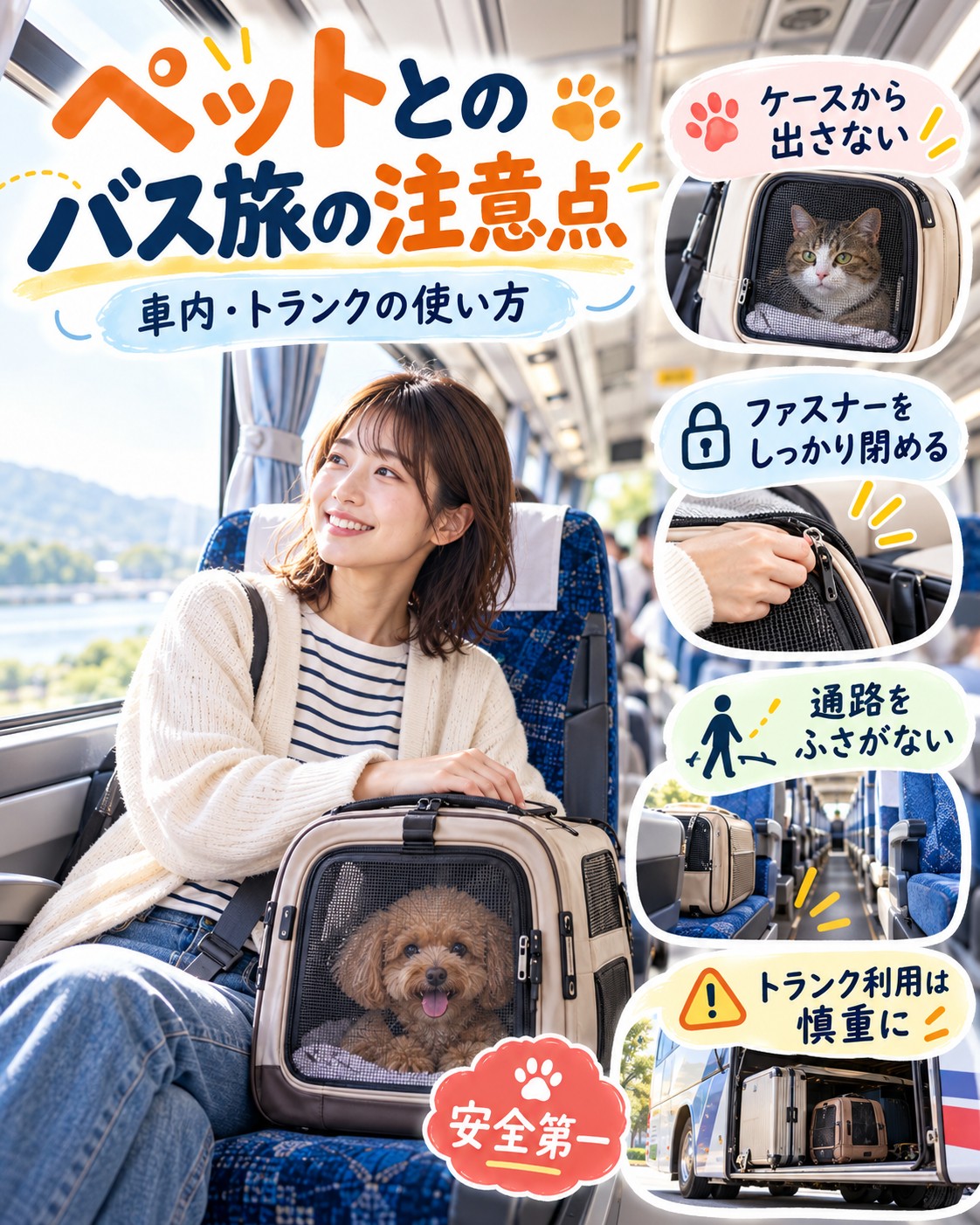 バスへペットを持ち込む条件と注意点