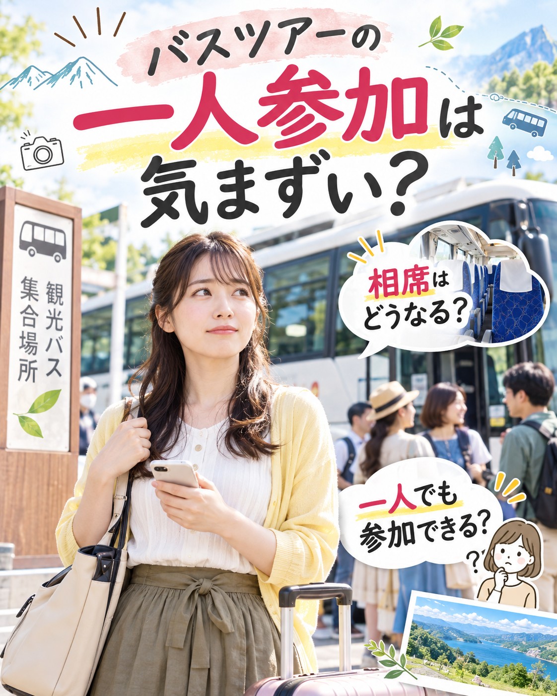 バスツアーの一人参加は気まずい？