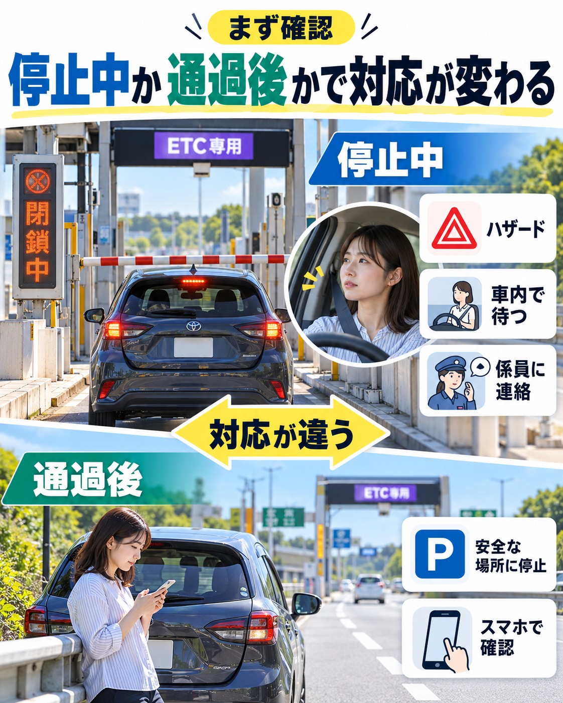 まず確認|停止中か、すでに通過したかで対応が変わる