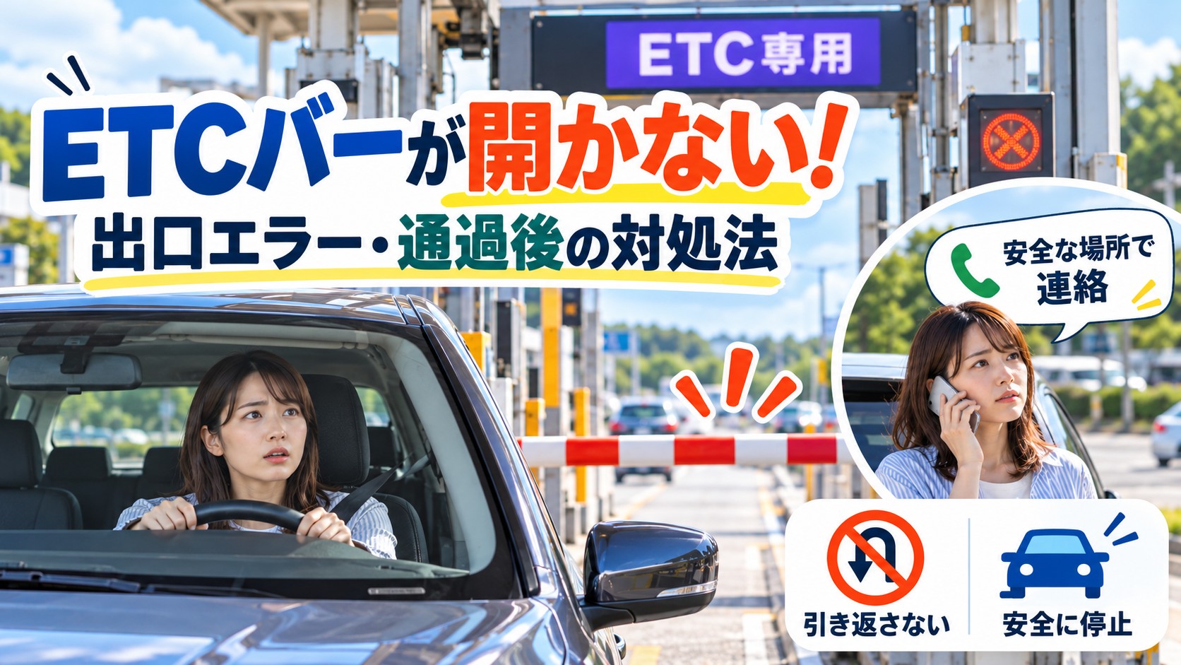 ETCバーが開かない原因と対処法｜出口エラー・通過後の連絡先