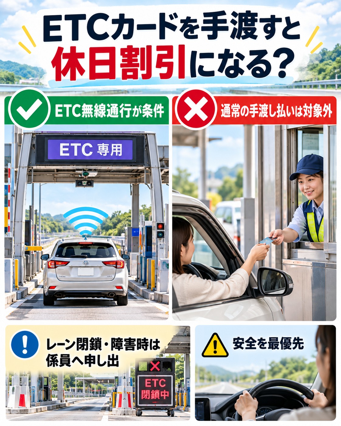 ETCカードを手渡すと休日割引になる?
