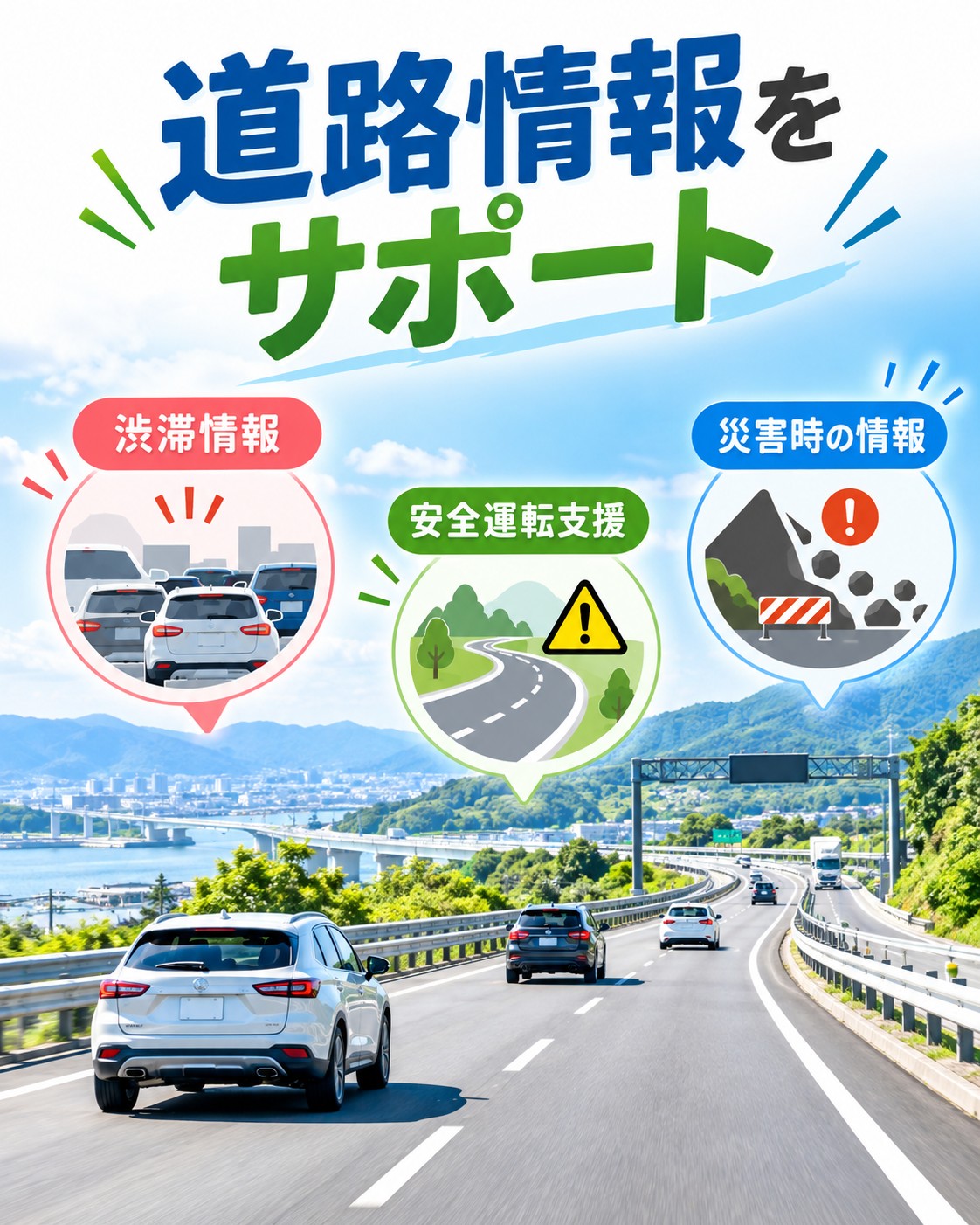 ETC2.0のメリットは渋滞・安全運転・災害情報