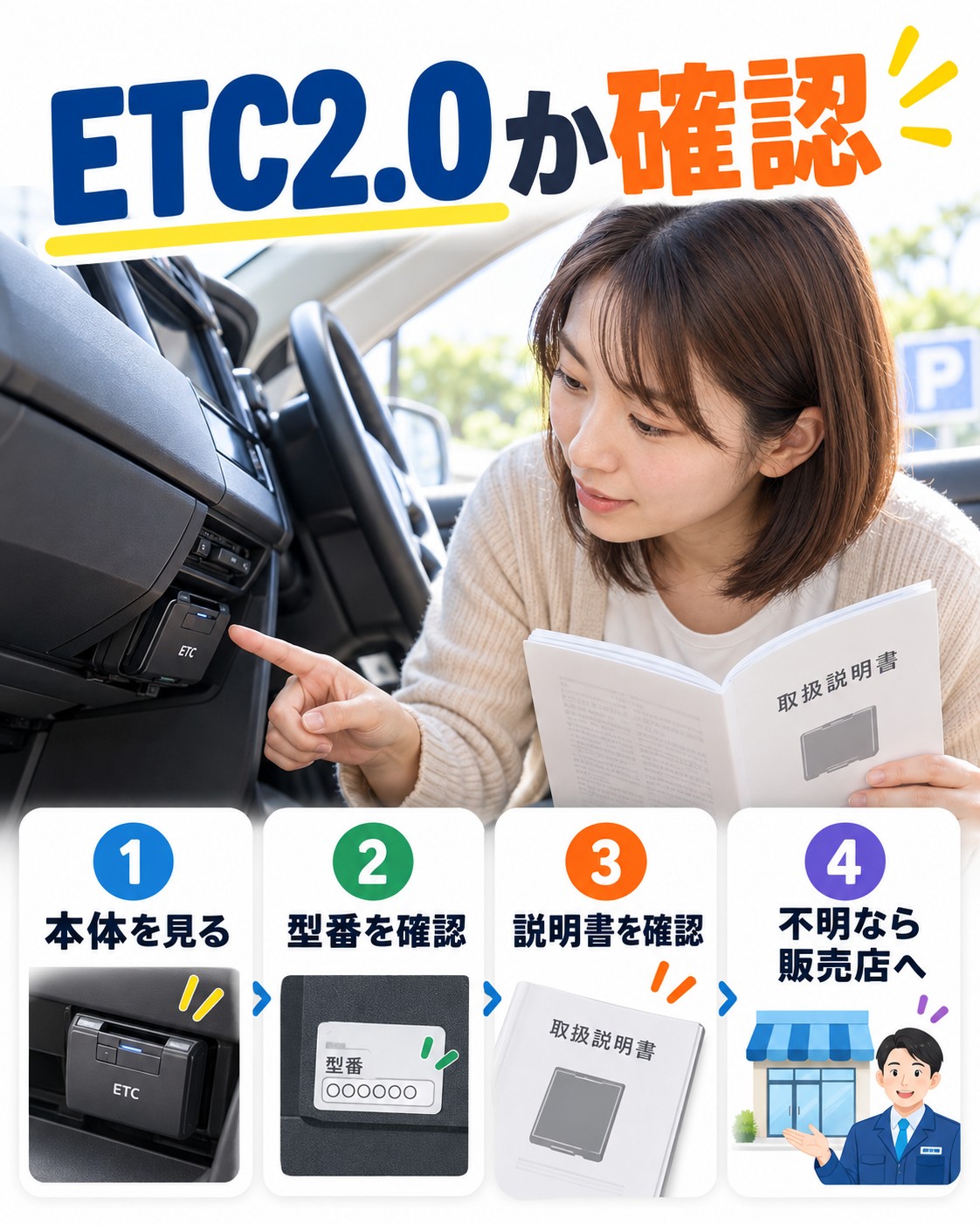 自分の車がETC2.0か調べる4ステップ