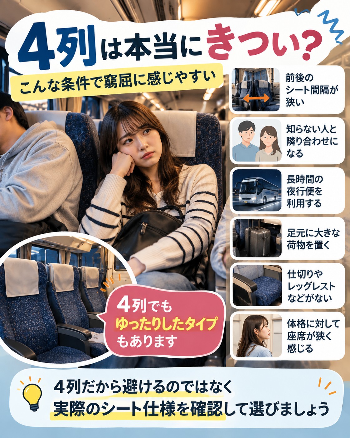 「4列は地獄」と感じやすい条件