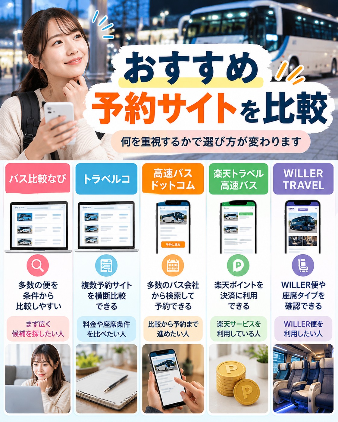 おすすめ予約サイトを比較