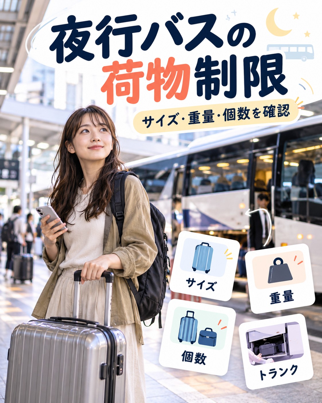 夜行バス・高速バスの荷物制限