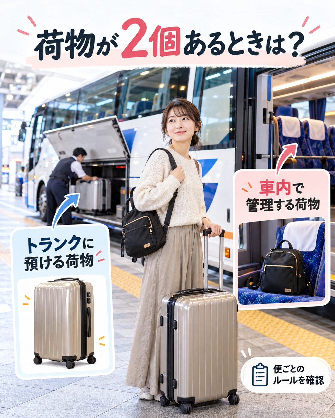 手荷物が2個ある場合は?