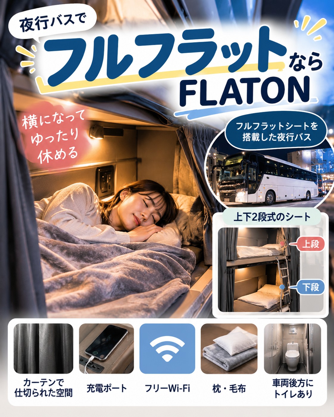 フルフラットならFLATON