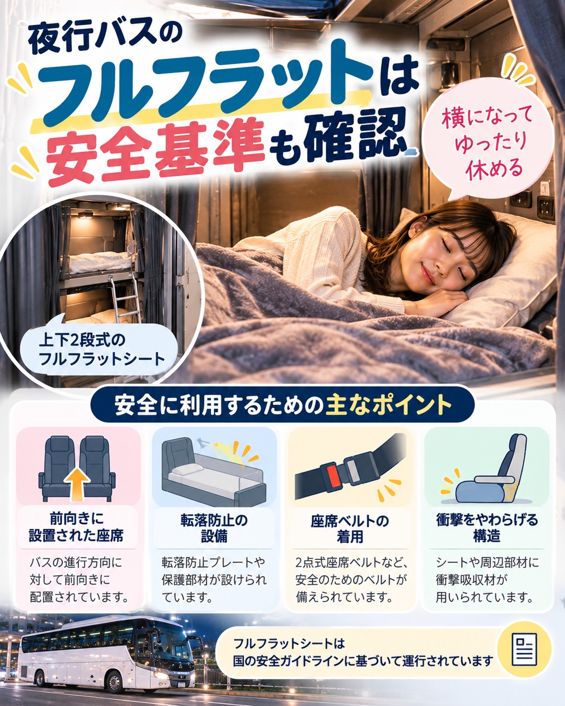 フルフラットは安全基準も確認