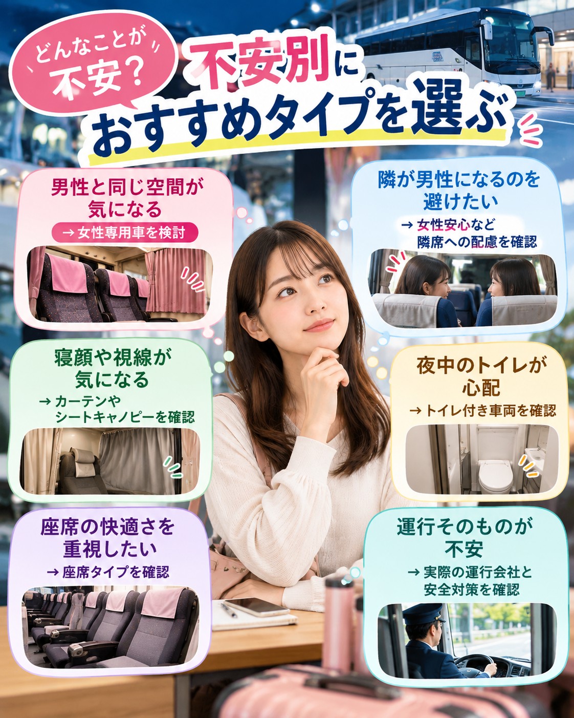 不安別におすすめタイプを選ぶ