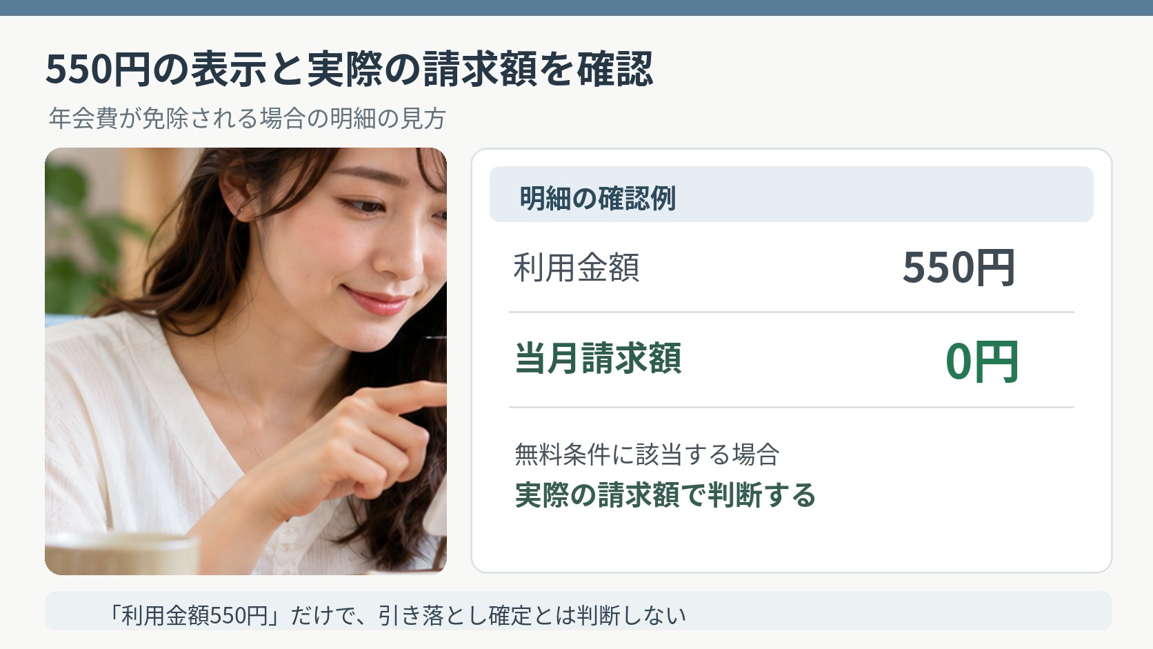 550円と表示されても請求0円のことがある