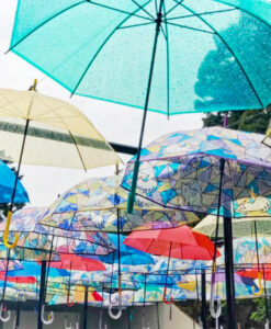 法多山尊永寺、アンブレラスカイ、6月夏、静岡県袋井市の観光・撮影スポットの名所