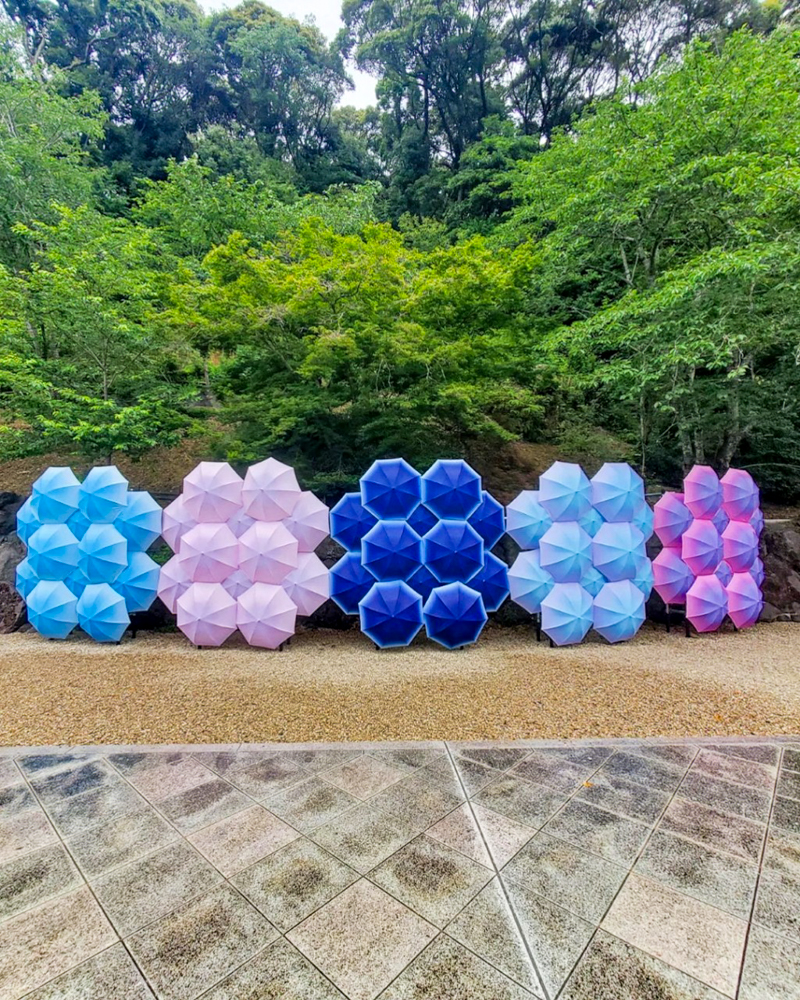 法多山尊永寺、おしゃれ傘、6月夏、静岡県袋井市の観光・撮影スポットの名所