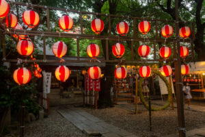 洲崎神社・提灯まつり、7月夏、名古屋市中区の観光・撮影スポットの名所
