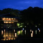 徳川園夜会　浮灯籠（ライトアップ）　名古屋市東区撮影スポットの写真や画像