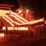 多度大社（8月）提灯祭り　ライトアップ　三重県桑名市の観光・撮影スポットの写真や画像