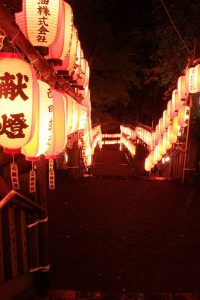多度大社（8月）提灯祭り　ライトアップ　三重県桑名市の観光・撮影スポットの写真や画像