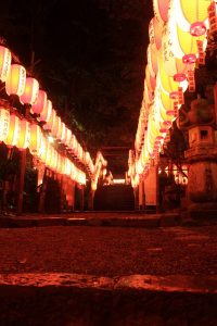 多度大社（8月）提灯祭り　ライトアップ　三重県桑名市の観光・撮影スポットの写真や画像