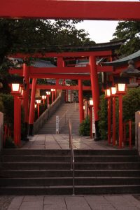 三光稲荷神社　ライトアップ　愛知県犬山市観光・風景撮影スポットの写真や画像