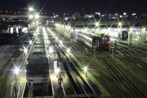 向野橋　JR車庫　夜景　名古屋市中村区の観光・撮影スポットの写真や画像向野橋　JR車庫　　名古屋市中村区の観光・撮影スポットの写真や画像