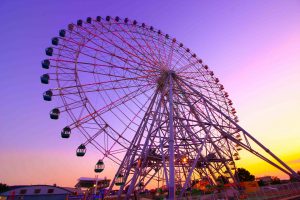 シートレインランド　夜景　ライトアップ　イルミネーション　名古屋市港区の観光・撮影スポットの写真と画像
