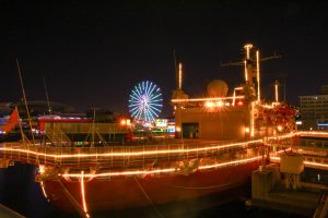 シートレインランド　夜景　ライトアップ　イルミネーション　名古屋市港区の観光・撮影スポットの写真と画像