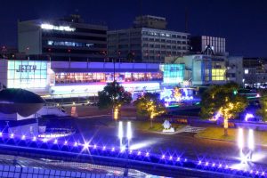 シートレインランド　夜景　ライトアップ　イルミネーション　名古屋市港区の観光・撮影スポットの写真と画像