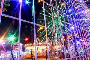 シートレインランド　夜景　ライトアップ　イルミネーション　名古屋市港区の観光・撮影スポットの写真と画像