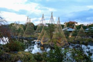 雪つり　白鳥庭園　観楓会(かんぷうかい)／あかりアート　名古屋市熱田区の観光・撮影スポットの画像や写真