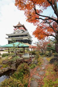 清須城と紅葉　愛知県清須市の観光・撮影スポットの画像と写真