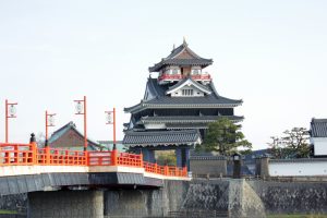 清須城と大手橋　五条川　愛知県清須市の観光・撮影スポットの画像と写真