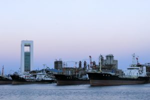 霞ヶ浦緑地　夜景　四日市コンビナート　工場地帯　三重県四日市市の観光・撮影スポットの画像と写真