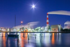 四日市ドーム　夜景　四日市コンビナート　工場地帯　三重県四日市市の観光・撮影スポットの画像と写真