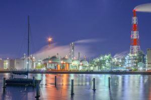 四日市ドーム　夜景　四日市コンビナート　工場地帯　三重県四日市市の観光・撮影スポットの画像と写真