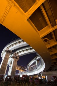 名港潮見インター　夜景　愛知県名古屋市港区潮見町の観光・撮影スポットの写真や画像