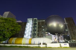 名古屋市科学館　白川公園　夜景　名古屋市科学館　白川公園の観光・撮影スポットの画像や写真