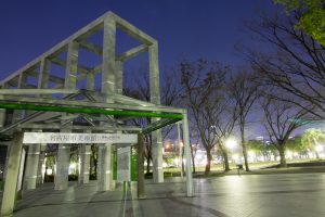 名古屋市美術館　白川公園　夜景　名古屋市科学館　白川公園の観光・撮影スポットの画像や写真