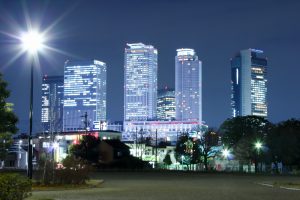 米野公園　夜景　名古屋駅ビル群　名古屋市中村区の観光・撮影スポットの画像と写真