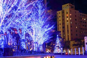 ルーセントタワー　イルミネーション　夜景　名古屋市中村区の観光・撮影スポットの画像や写真