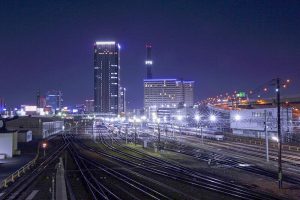 向野橋　夜景　名古屋駅ビル群　名古屋市中村区の観光・撮影スポットの画像や写真