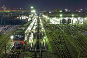 向野橋　夜景　電車車庫　名古屋市中村区の観光・撮影スポットの画像や写真