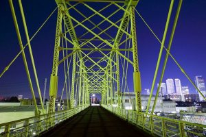 向野橋　夜景　鉄橋　名古屋市中村区の観光・撮影スポットの画像や写真